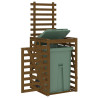 Cobertizo cubos de basura madera pino marrón miel 84x90x128.5cm 4