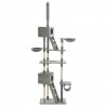 Árvore p/ gatos c/ postes arranhadores sisal 230-260cm cinzento 2
