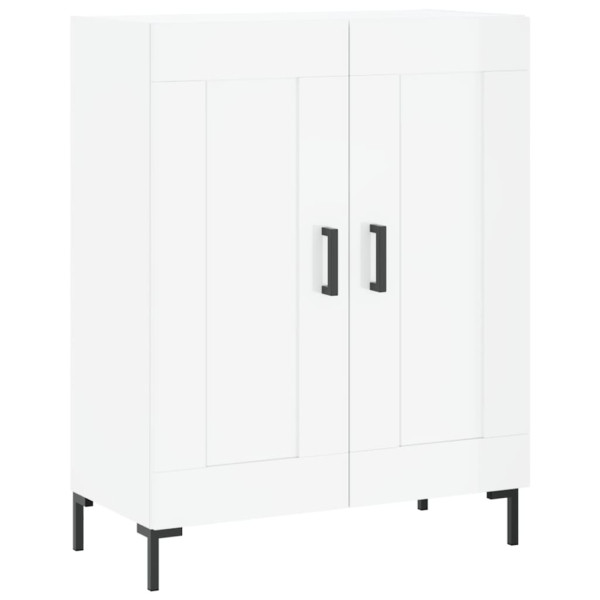 Aparador de madera contrachapada blanco brillante 69.5x34x90 cm M 2