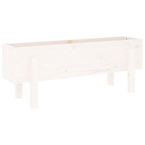 Arriate elevado de jardín madera maciza pino blanco 101x30x38cm H