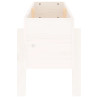 Canteiro elevado de jardim 101x30x38 cm pinho maciço branco 5