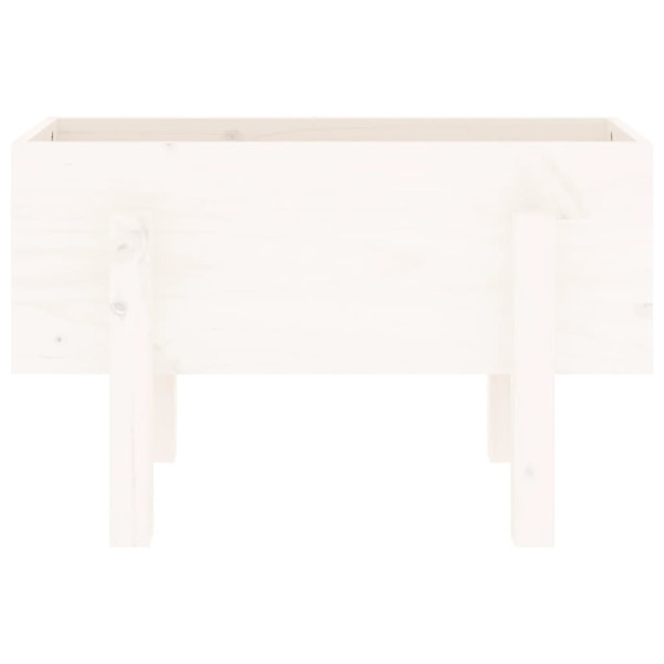 Jardinera madera maciza de pino blanco 62x30x38 cm M 5