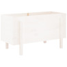 Canteiro elevado de jardim 101x50x57 cm pinho maciço branco 2