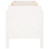 Canteiro elevado de jardim 101x50x57 cm pinho maciço branco 4
