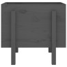 Jardinera de madera maciza de pino gris 62x50x57 cm 4