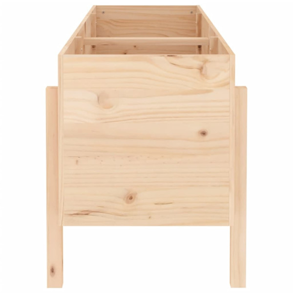 Arriate elevado de jardín madera maciza de pino 160x50x57 cm M 4
