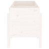 Canteiro elevado de jardim 121x50x57 cm pinho maciço branco 4