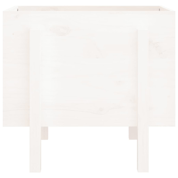 Jardinera de madera maciza de pino blanco 62x50x57 cm M 4