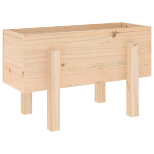 Jardinera madera maciza de pino 62x30x38 cm H