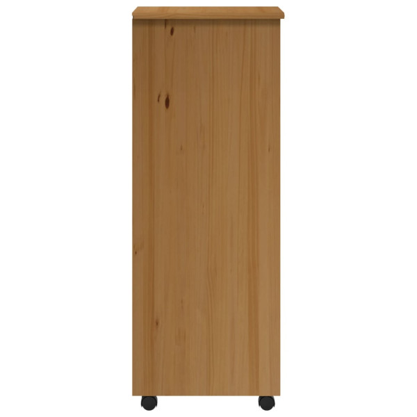 Cajonera con ruedas MOSS madera maciza pino marrón miel M 5