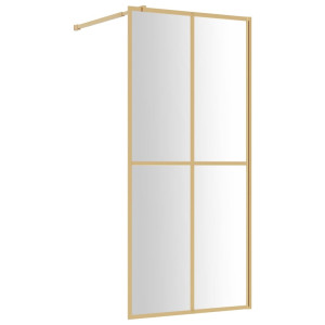 Divisória de chuveiro 100x195 cm vidro transparente ESG dourado H