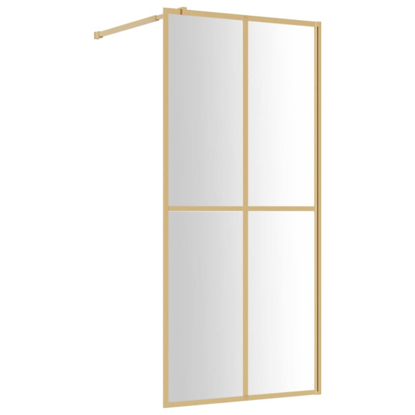 Divisória de chuveiro 100x195 cm vidro transparente ESG dourado M 2