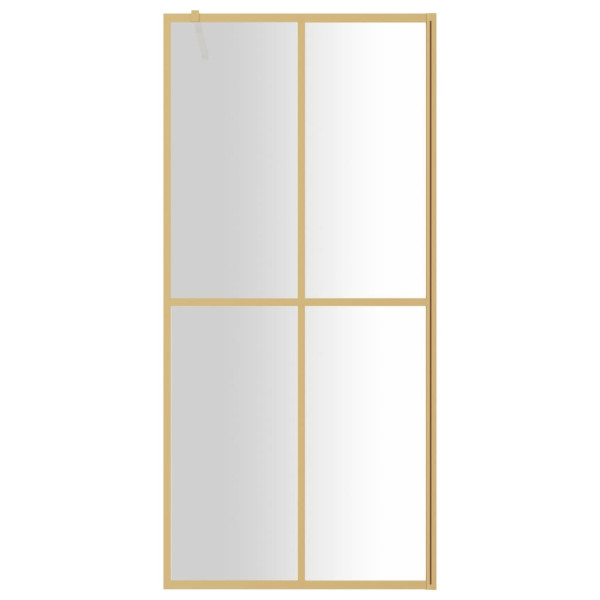 Mampara puerta ducha vidrio transparente ESG dorado 100x195 cm M 3