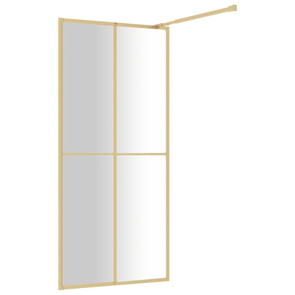 Divisória de chuveiro 100x195 cm vidro transparente ESG dourado M 5