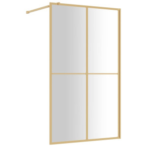 Divisória de chuveiro 118x195 cm vidro transparente ESG dourado H