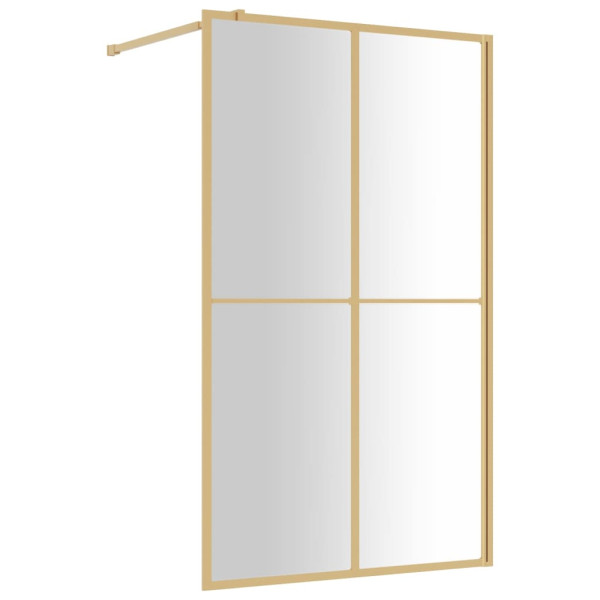 Divisória de chuveiro 118x195 cm vidro transparente ESG dourado M 2