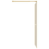Mampara puerta de ducha vidrio transparente ESG dorado 80x195cm 4