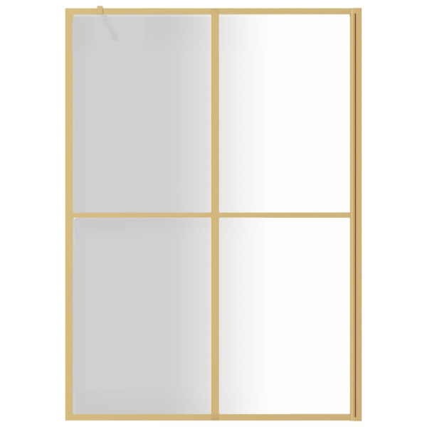 Mampara puerta ducha vidrio transparente ESG dorado 140x195 cm M 3