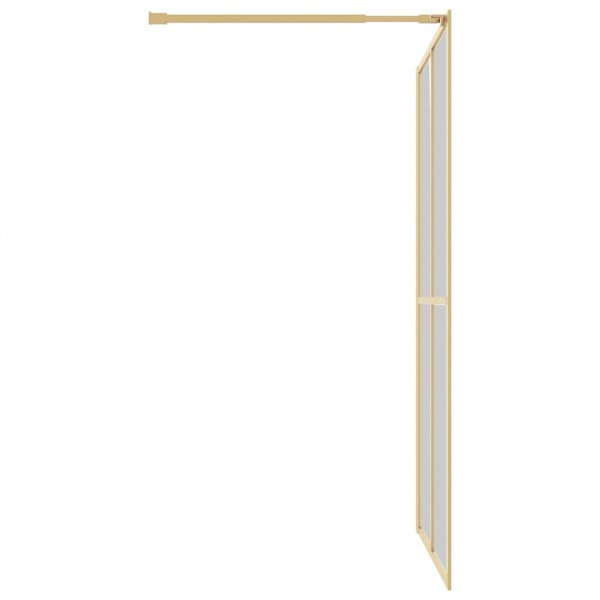 Mampara puerta ducha vidrio transparente ESG dorado 140x195 cm M 4