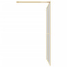 Divisória de chuveiro 140x195 cm vidro transparente ESG dourado 4