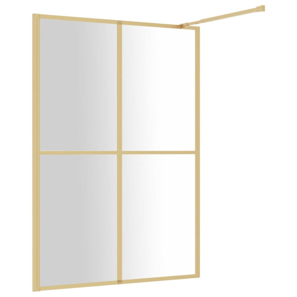 Mampara puerta ducha vidrio transparente ESG dorado 140x195 cm M 5