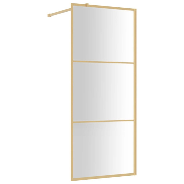 Divisória de chuveiro 80x195 cm vidro transparente ESG dourado M 2