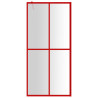 Divisória de chuveiro 100x195cm vidro transparente ESG vermelho 3