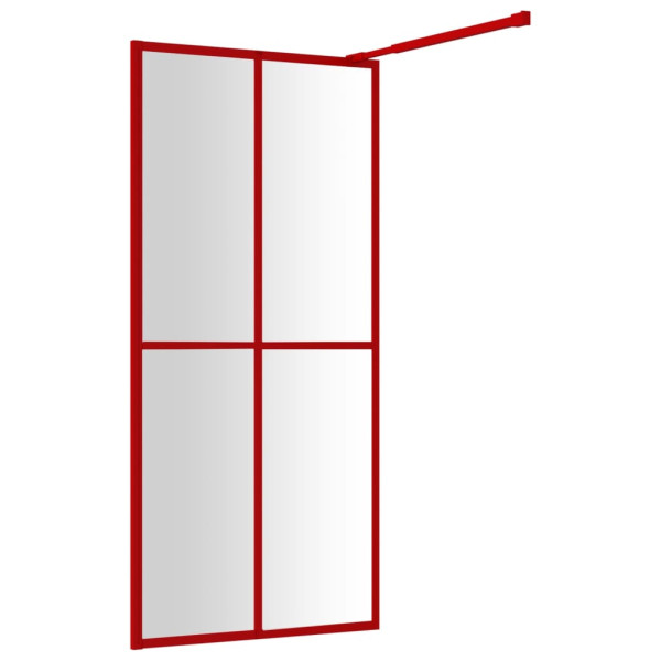 Mampara puerta de ducha vidrio transparente ESG rojo 100x195 cm M 5