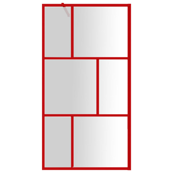 Mampara puerta de ducha vidrio transparente ESG rojo 115x195 cm M 3