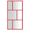 Mampara puerta de ducha vidrio transparente ESG rojo 115x195 cm 3