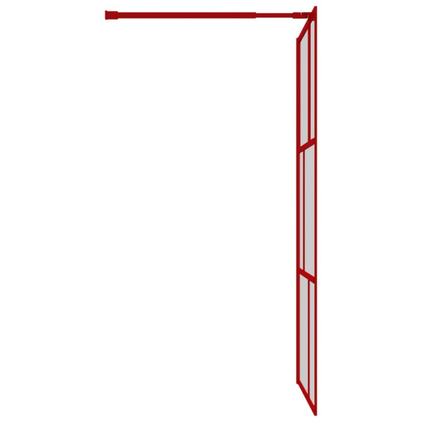 Divisória de chuveiro 115x195cm vidro transparente ESG vermelho M 4