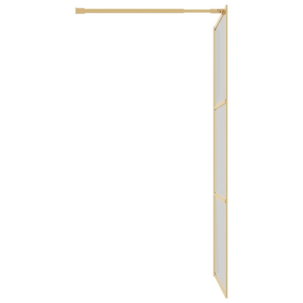 Divisória de chuveiro 115x195 cm vidro transparente ESG dourado M 4