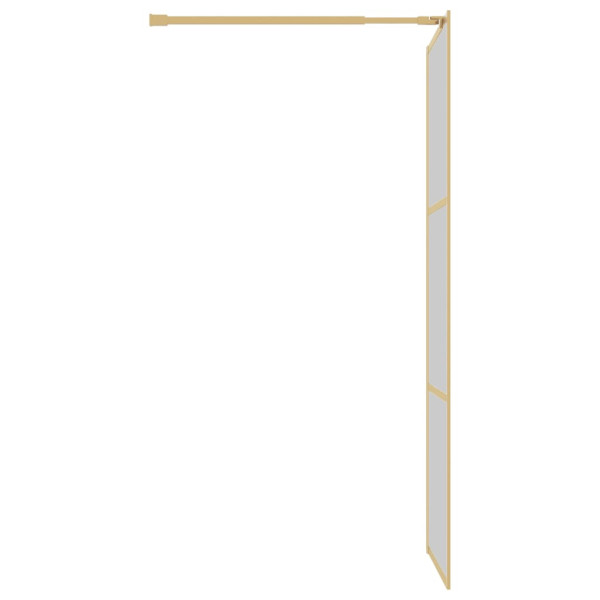 Mampara puerta de ducha vidrio transparente ESG dorado 90x195cm M 4