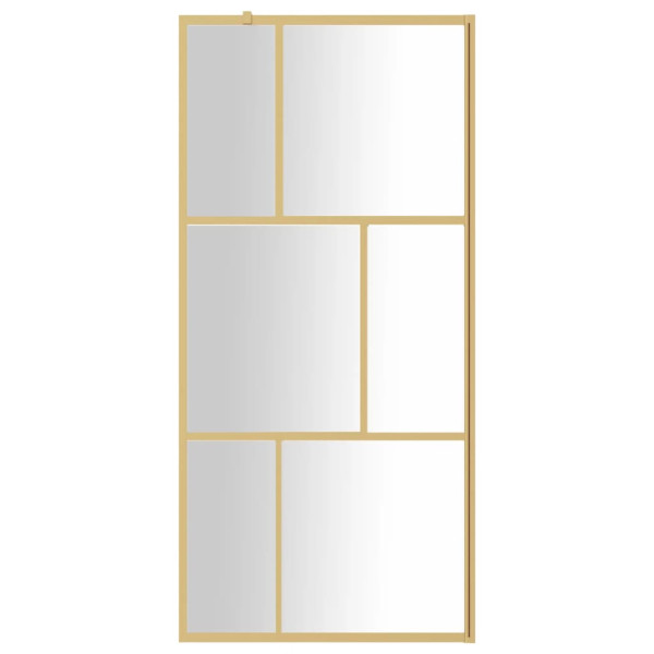 Divisória de chuveiro 90x195 cm vidro transparente ESG dourado M 3
