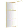 Divisória de chuveiro 90x195 cm vidro transparente ESG dourado 5