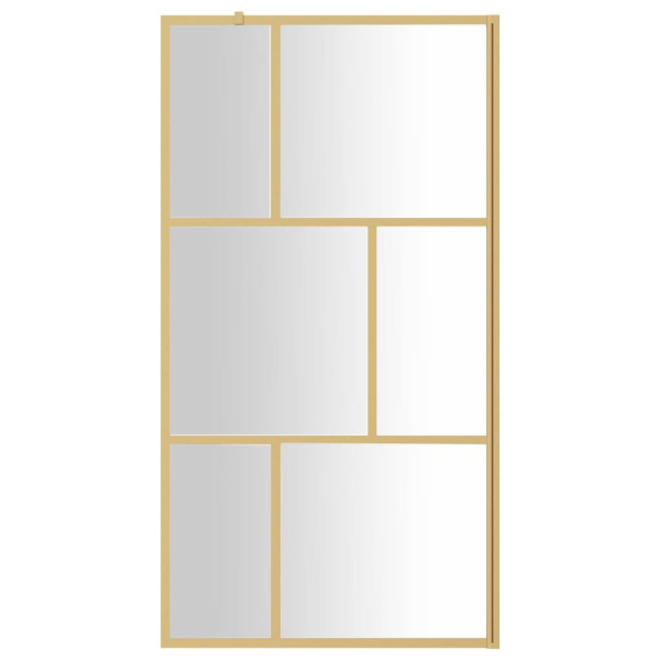 Mampara puerta ducha vidrio transparente ESG dorado 100x195 cm M 3
