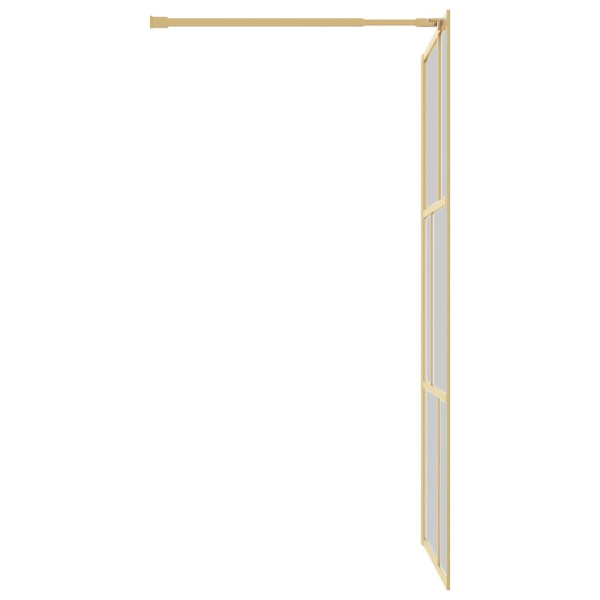 Divisória de chuveiro 100x195 cm vidro transparente ESG dourado M 4