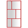 Mampara puerta de ducha vidrio transparente ESG rojo 100x195 cm 3