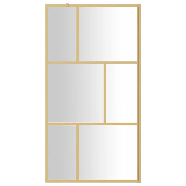 Divisória de chuveiro 115x195 cm vidro transparente ESG dourado M 3