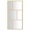Divisória de chuveiro 115x195 cm vidro transparente ESG dourado 3