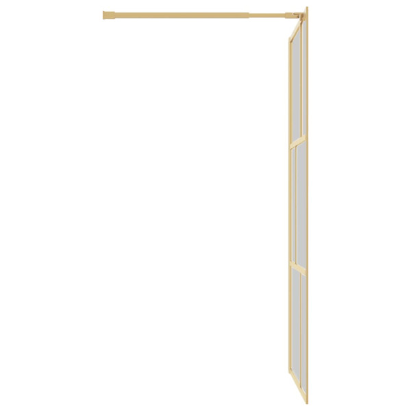 Divisória de chuveiro 115x195 cm vidro transparente ESG dourado M 4