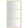 Mampara puerta ducha vidrio transparente ESG dorado 100x195 cm 3