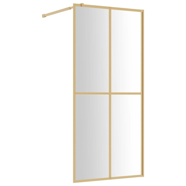 Divisória de chuveiro 90x195 cm vidro transparente ESG dourado M 2