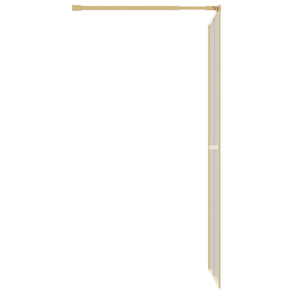 Mampara puerta de ducha vidrio transparente ESG dorado 90x195cm M 4