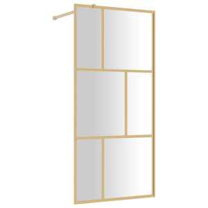 Divisória de chuveiro 80x195 cm vidro transparente ESG dourado H