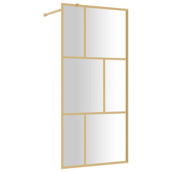 Divisória de chuveiro 80x195 cm vidro transparente ESG dourado M 2