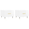 Mesas de centro 2 pcs 50x50x40 cm branco brilhante 2