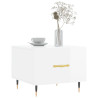 Mesa de centro 2 uds madera ingeniería blanco brillo 50x50x40cm 3