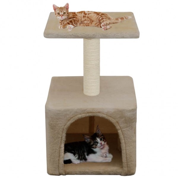 Rascador para gatos con poste de sisal 55 cm beige D