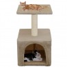 Rascador para gatos con poste de sisal 55 cm beige 1